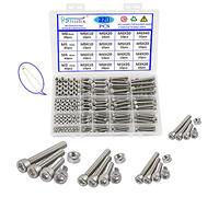 Rshuhx M3 M4 M5 M6 Esagono Incassato Bulloni Dadi Bulloni Set Acciaio Inox 304 Viti a Testa Filettatura Metrica Bulloni Esagonali Dado Parti Meccaniche con Testa a Bullone e Dadi