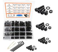 Rshuhx M3 M4 M5 M6 Viti a Bulloni e Dadi Esagono Incassato Bulloni Set Viti e Dadi, Nere Presa Esagonale Bulloni Dotato di Chiave Esagonale 500pcs