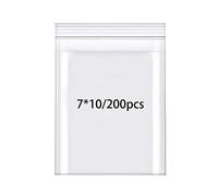 Rshuhx Sacchetti Plastica Richiudibili Addensare 160μm 200pcs 7cmx10cm Piccoli Chiusura asacchetti Trasparente Chiusura con Cerniera a Pressione per Gioielli Biscotti Dolci