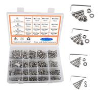 Rshuhx Set di Bulloni e Dadi M2 M3 M4 M5 - Viti a Testa Incassata in Acciaio Inox 304 - Filettatura Metrica Esagonale per Parti Meccaniche
