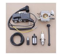 RSIGAVEK Kit carburatore Bobina di accensione Adatto for Motosega 371 372 362 365 503 28 32-03, 5032818-01 HD-12 W Filter Line