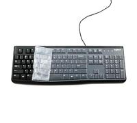 rSilicone - Cover per tastiera Logitech K120 / MK120, ergonomica, con cavo USB, trasparente, antipolvere, impermeabile, (K120 Clear)