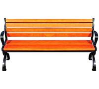 Rsmmpqa Panchine da giardino con terrazza, panchine da balcone all'aperto in ghisa e legno massello, panchine per il tempo libero in materiale composito, 2-3 posti (dimensioni: A) ()