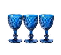 Rsmmpqa Set di 3 calici da vino rosso blu da 300 ml per amici, famiglia, feste, matrimoni, 300 ml (colore: A, taglia: taglia unica) (taglia unica)