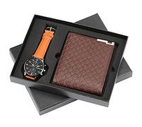 Rsmmpqa Set regalo da uomo splendidamente confezionato orologio + portafoglio set combinazione creativa uomo fidanzato papà