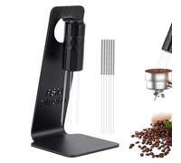 RSNMocha WDT Tool Espresso Distribution Tool, Coffee Distribution Tool with Magnetic Stand, Espresso Accessories with 6 Extra Φ0.25mm Stainless Steel Needles for Barista (Nero Chiaro, 0.25MM)