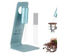 RSNMocha WDT Tool Espresso Distribution Tool, Coffee Distribution Tool with Magnetic Stand, Espresso Accessories with 6 Extra Φ0.25mm Stainless Steel Needles for Barista - Mint Green