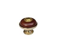 RSP - POMOLO OTTONATO con Inserto in Noce Diametro 30mm
