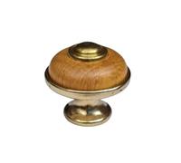 RSP - POMOLO OTTONATO con Inserto in Rovere Diametro 30mm