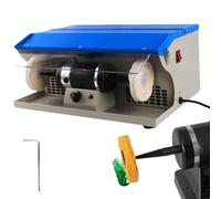 RSPPPJQ Lucidatrice for Gioielli, lucidatrice da banco con aspiratore di Polvere, 200 W, con Luce, velocità 0-8000 Giri/min, for lucidare Gioielli, Alluminio, Cromo