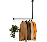 RSR Hangers® Stand appendiabiti in Design Industriale per Angolo Parete Soffitto Forma L | Larghezza 50 cm x Altezza 70 cm | Appendiabiti | Spogliatoio | Camera da Letto | Guardaroba | Armadio a Muro