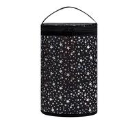 RSRSLEII Borsa cilindrica trasparente a forma di stella, per articoli da toeletta, impermeabile, in PVC, per protezione solare, da viaggio, con manico superiore, idea regalo per spiaggia e piscina