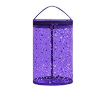RSRSLEII Borsa cilindrica trasparente a forma di stella, per articoli da toeletta, impermeabile, in PVC, per protezione solare, da viaggio, con manico superiore, idea regalo per spiaggia e piscina