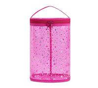 RSRSLEII Borsa cilindrica trasparente a forma di stella, per articoli da toeletta, impermeabile, in PVC, per protezione solare, da viaggio, con manico superiore, idea regalo per spiaggia e piscina, 01