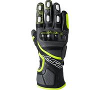 RST Fulcrum CE - Guanti da moto in pelle perforata (grigio, giallo Flo, nero, S)