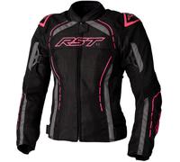 RST S-1 Mesh Giacca tessile moto da donna, nero-rosa, taglia XL per donne