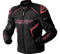 RST S1 D3O, giacca tessile impermeabile donna XL female Nero/Fucsia