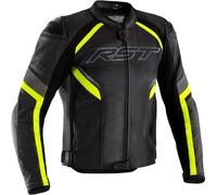 RST Sabre, giacca in pelle XL male Nero/Giallo Fluo
