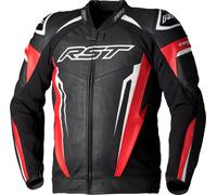 RST Tractech EVO 5 Giacca di pelle da moto, nero-rosso, taglia M