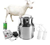RSTJ-Sjef Mungitrice Elettrica per Capre da 14 Litri, Mungitrice con Pompa per Vuoto A Batteria Ricaricabile A Pulsazione, Forniture di Mungitura Portatili per Bestiame,for Cows