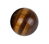 RSTJVB Sfera di Cristallo Naturale, Sfera di Cristallo Occhio di Tigre con Supporto, Palla Feng Shui Decorazione per la casa in Pietra divinatoria di Cristallo curativo Reiki,1.10"(2.8cm)
