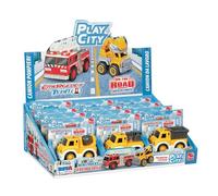 Rstoys - Ronchi Supe Display Camioncini con Retrocarica On The Road 12 pezzi 3+ anni Modelli assortiti Cod. 11559