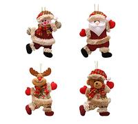 RSTYS 12 decorazioni natalizie per albero di Natale da appendere con pupazzo di neve danzante, orso di cervo, per camino, albero di Natale, decorazione per feste