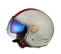Viper RSV19 Open Face Motorbike Helmet - Scooter Motorcycle Crash Jet Helmet for Men Women with Sun Visor - Electric Bike & Road Bike Road Legal ECE 22.06 Approved Motorbike Helmets
