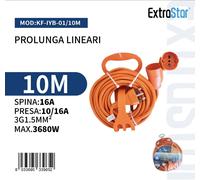 RsZsQ EXTRASTAR CAVO CORRENTE PROLUNGA DA 10M 3G1.5mm KF-IYB-01/10M