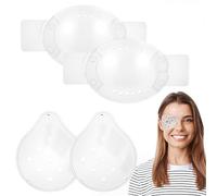 RT 4 pezzi protezioni oculari in plastica con fori, traspirante e ventilata, conchiglia oculare e mascherina occhi per uso medico, per gli occhi dopo operazioni,conchiglia oculare protezione occhio