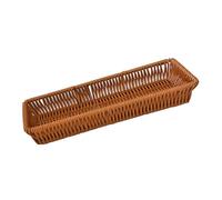 RT&BS Cestini Vimini per Posate, Piccolo Cestino da Tavola in Vimini per il Pane, Cesto Portaposate Intrecciato a Mano Riutilizzabile per Coltelli, Forchette, Cucchiai, Bacchette (1pz, rettangolo)