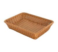 RT&BS Cestino da Pane in Vimini Rettangolare, Cesti da Frutta in Vimini, Cestino Espositivo, Cesto da Conservazione Intrecciato a Mano per Pane, Verdura, Frutta, Snack (Marrone, M)