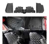RT-TCZ Tappetini anteriori e posteriori in TPE, tappetini per Jeep Wrangler JKU 4 porte 2007-2017