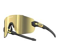 RT100 Occhiali da sole da ciclismo senza montatura avvolgenti oro per donne e uomini lenti cilindriche flessibili leggeri occhiali da sole per bici da strada, T nero oro - Full Gold Ml, XL, T Oro Nero