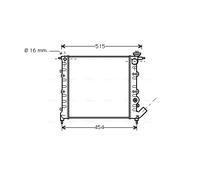 RT2041 AVA QUALITY COOLING Radiatore, Raffreddamento motore per RENAULT