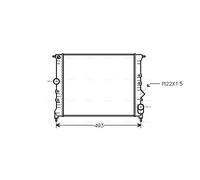 RT2119 AVA QUALITY COOLING Radiatore, Raffreddamento motore per RENAULT