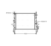 RT2158 AVA QUALITY COOLING Radiatore, Raffreddamento motore per RENAULT