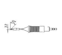 RT7 PUNTA DI SALDATURA COLTELLO 45 DIMENSIONE 2.2 MM LUNGHEZZA