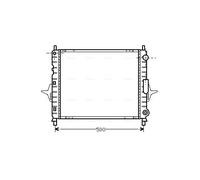RTA2167 AVA QUALITY COOLING Radiatore, Raffreddamento motore per RENAULT