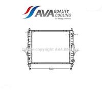 AVA QUALITY COOLING Radiatore motore RTA2167 430x396x23 mm alette montate meccanicamente