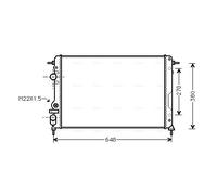 RTA2241 AVA QUALITY COOLING Radiatore, Raffreddamento motore per RENAULT