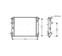 RTA2272 AVA QUALITY COOLING Radiatore, Raffreddamento motore per NISSAN,RENAULT