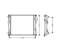 RTA2303 AVA QUALITY COOLING Radiatore, Raffreddamento motore per ,NISSAN,OPEL,RE