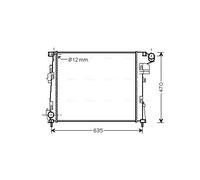 RTA2427 AVA QUALITY COOLING Radiatore, Raffreddamento motore per NISSAN,OPEL,REN