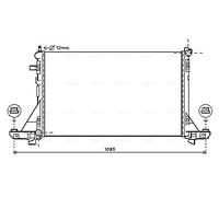 RTA2560 AVA QUALITY COOLING Radiatore, Raffreddamento motore per ,NISSAN,OPEL,RE