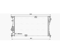 RTA2601 AVA QUALITY COOLING Radiatore, Raffreddamento motore per NISSAN,OPEL,REN