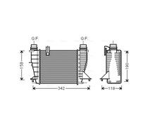RTA4553 AVA QUALITY COOLING Intercooler per NISSAN,RENAULT