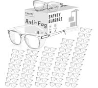 RTBOFY Ansi Z87.1 - Occhiali di sicurezza trasparenti con protezioni laterali, anti appannamento, antigraffio, eleganti occhiali di sicurezza per uomo