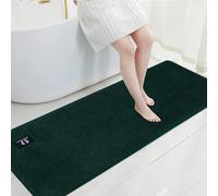 RTBQJ-AT Tappetino da bagno antiscivolo, extra large, in microfibra, tappeto da bagno, tappetino da cucina, tappetino da doccia, lavabile, verde scuro, 40 x 120 cm