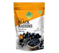 RTC FOODS Premium 250g Seedless Afghani Black Raisins (Kali Kishmish) | High in Dietary Fiber & Potassium | Naturally Sweet & Flavorful Dry Fruit Snack